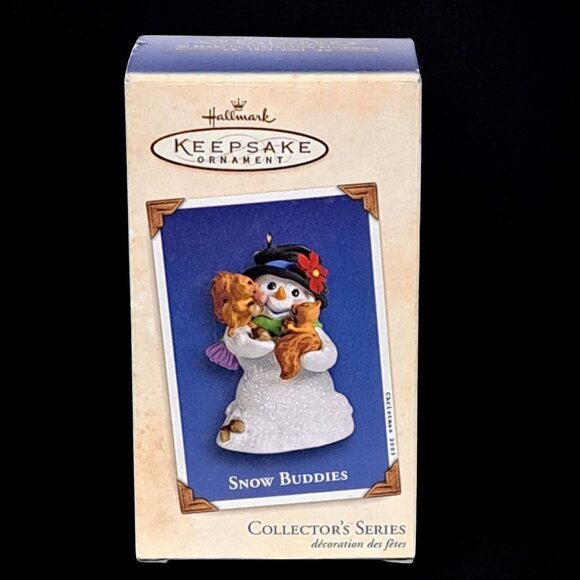 2003 Snow Buddies #6 Hallmark Ornament - Snowman With Squirrels . - Picture 11 of 12